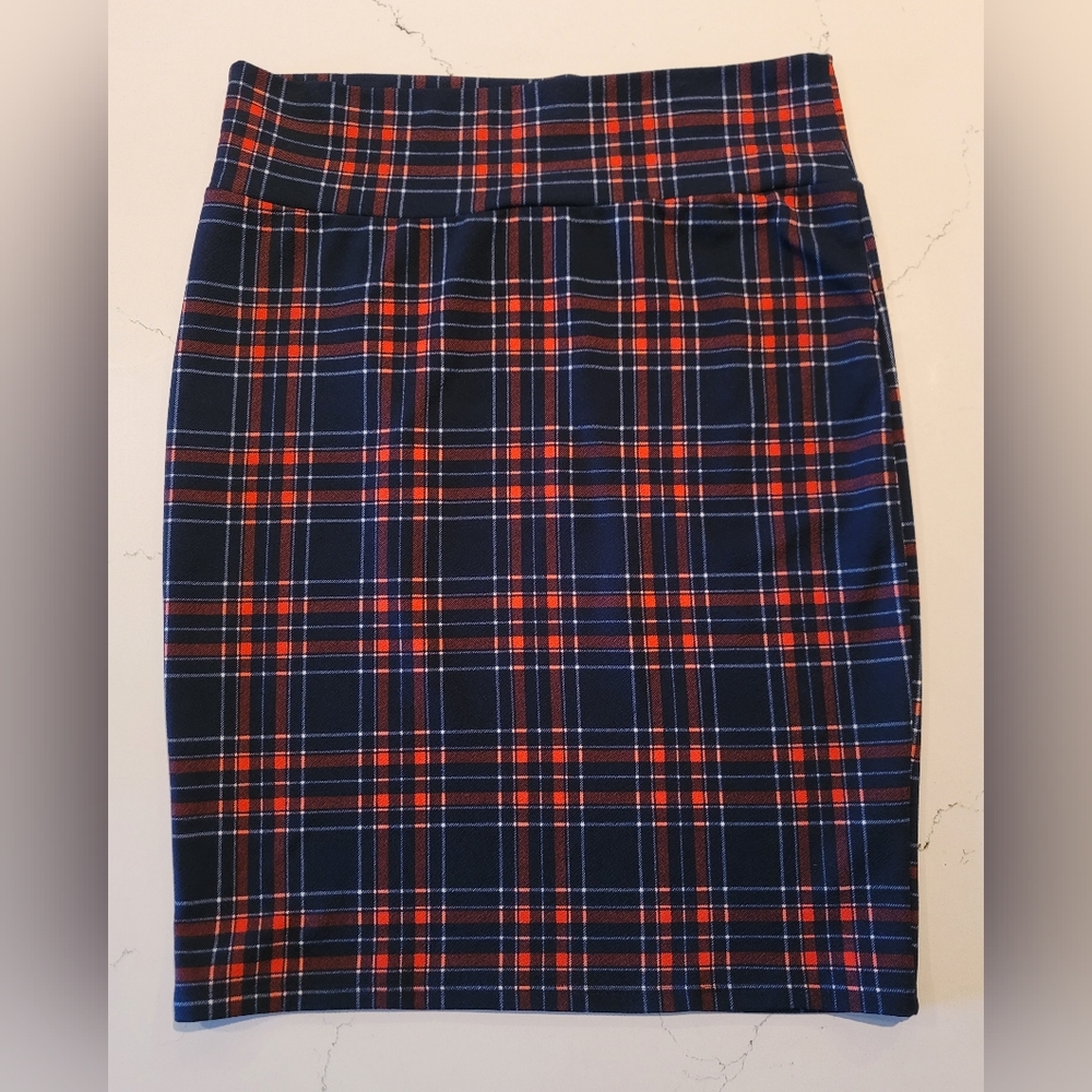 Plaid Tartan Pencil Skirt XL